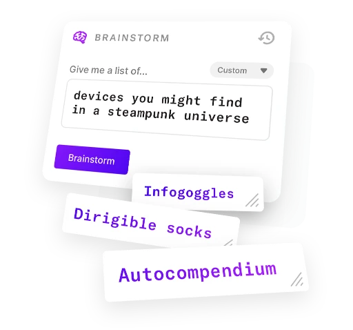 Another Brainstorm Screenshot of Sudeowrite Ultimate AI Writing Tool | Adviser AI Apps