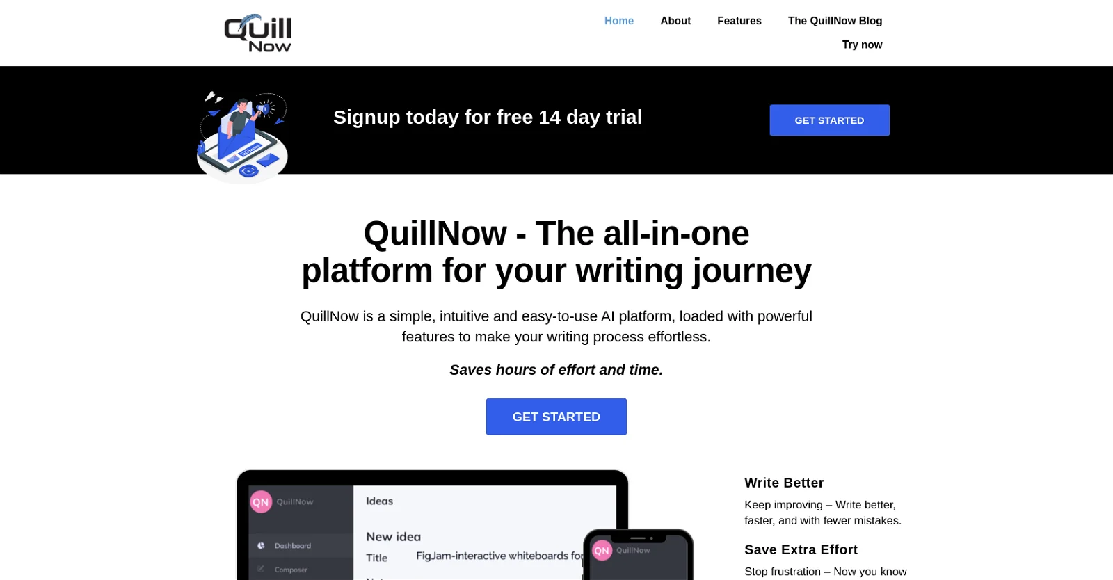 Screenshot of Quillnow - Content Writing AI Tool | Adviser AI Apps