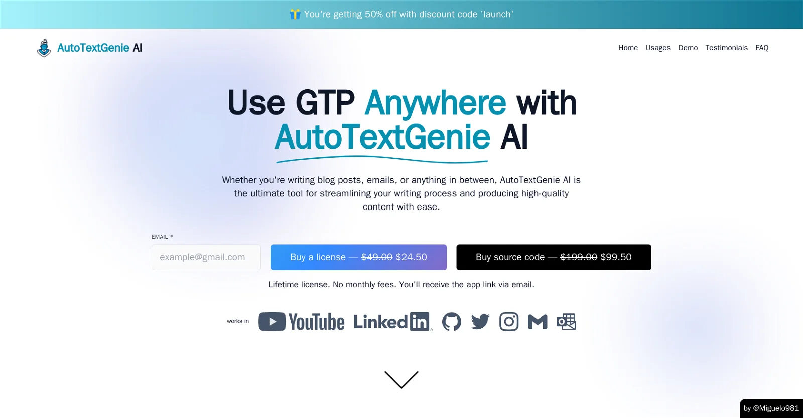 Screenshot of AutoTextGenie AI - AI Text Generator Tool | Adviser AI Apps