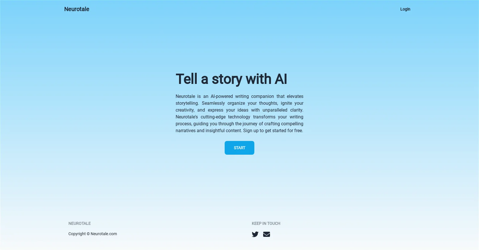 Screenshot of Neurotale - Best Free AI Writing Tool For Storytelling