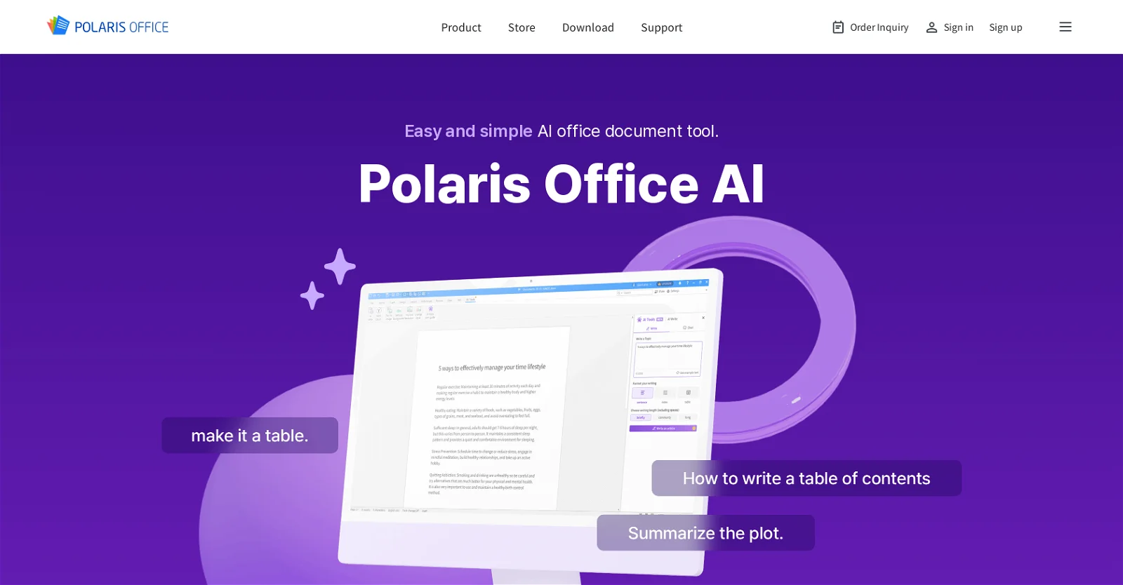 Screenshot of Polaris Office - Free AI Powered Office Suite By GPT