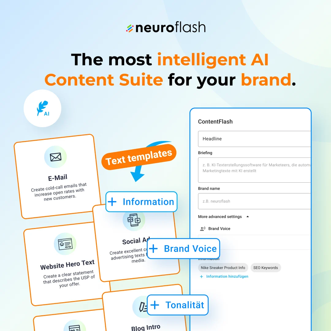 Screenshot of NeuroFlash 2