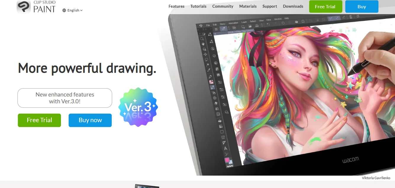 Screenshot OF CLIPSTUDIO