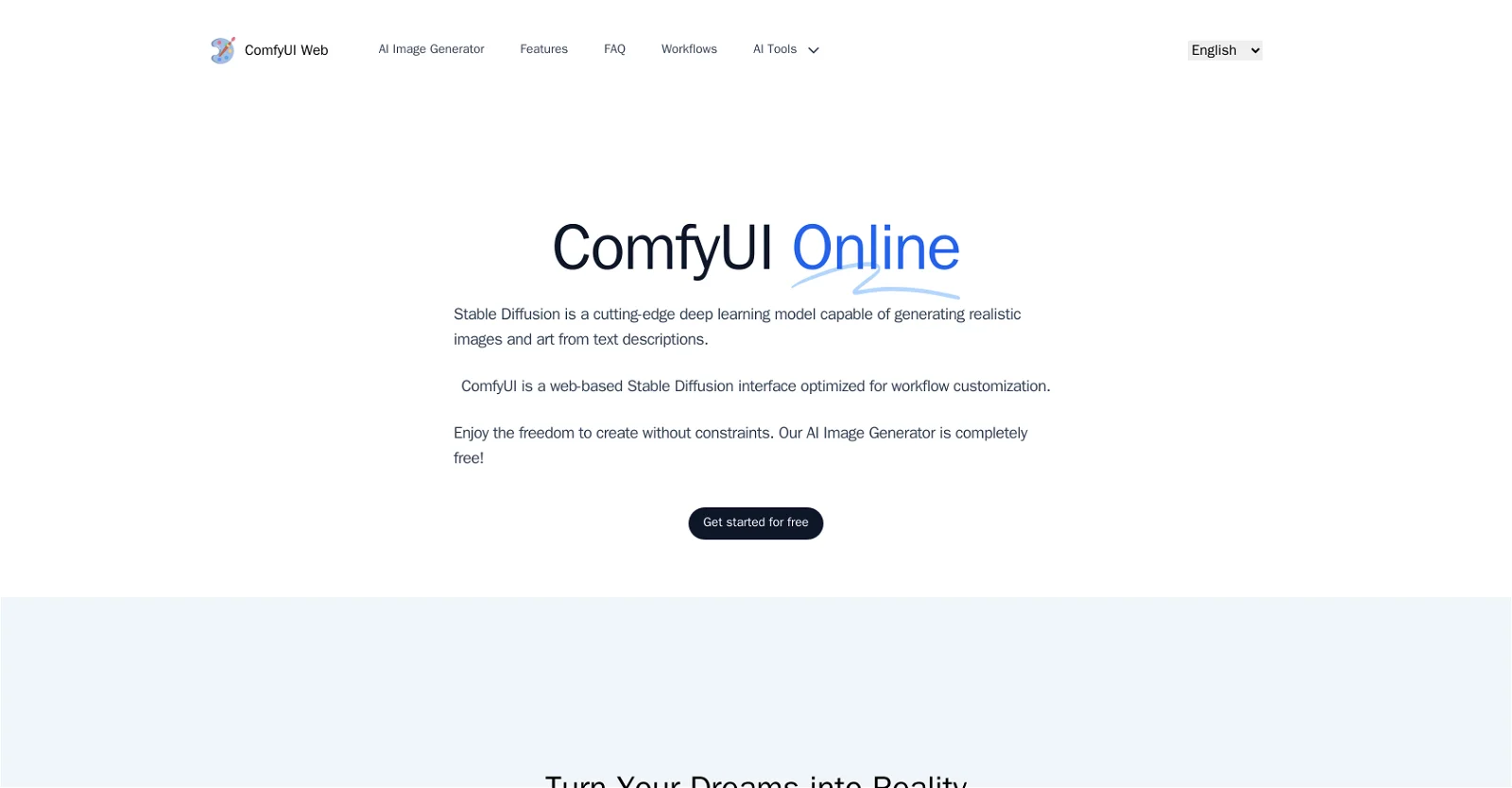 Screenshot of Comfyui