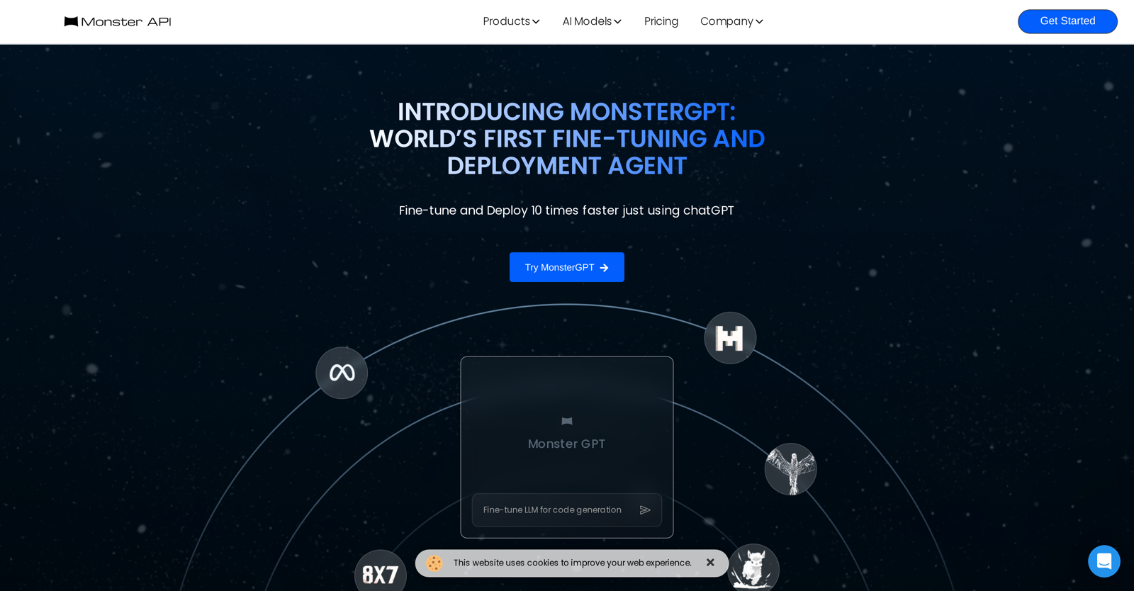 Screenshot of monsterapi