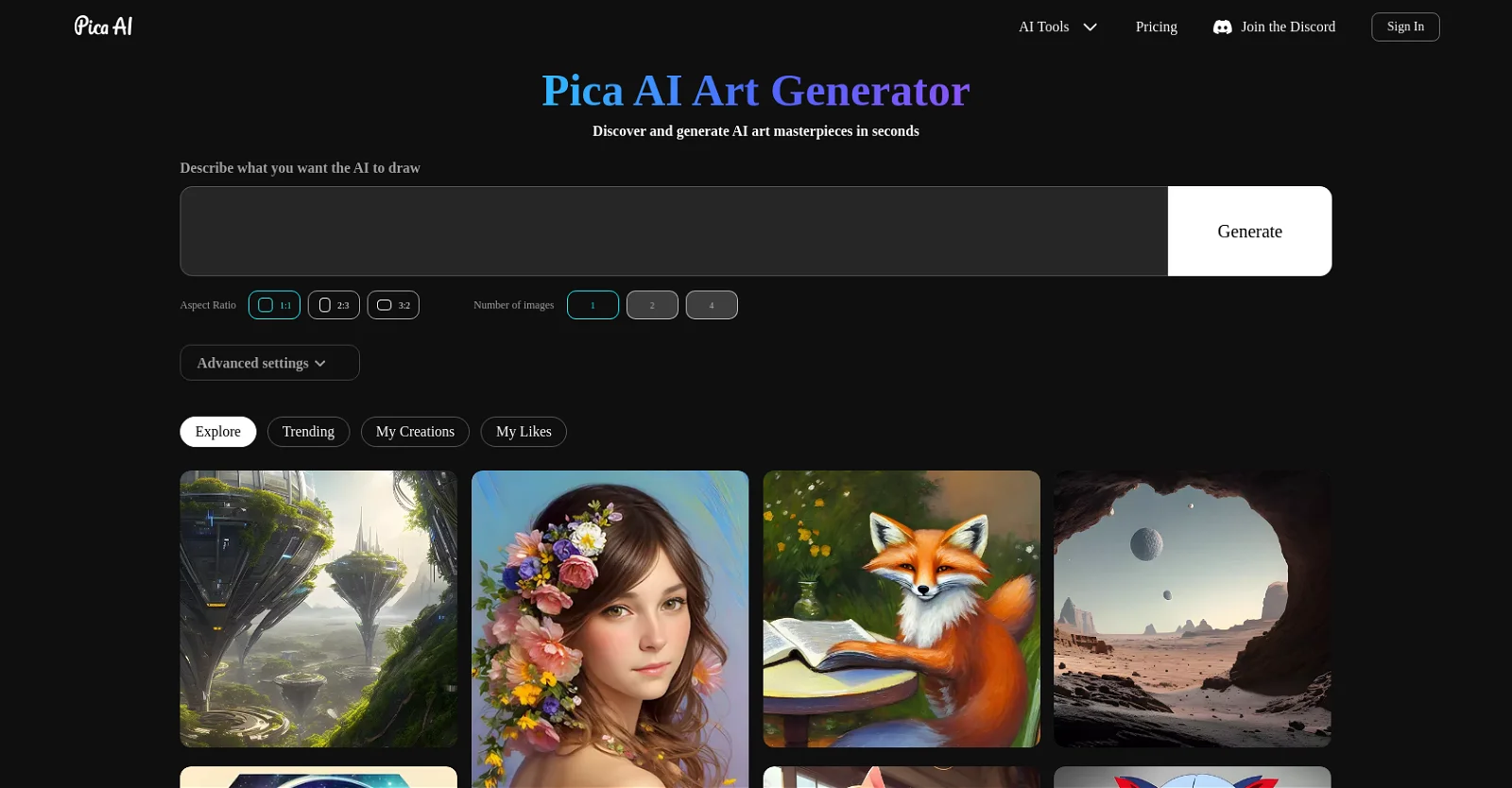 Screenshot of Pica AI