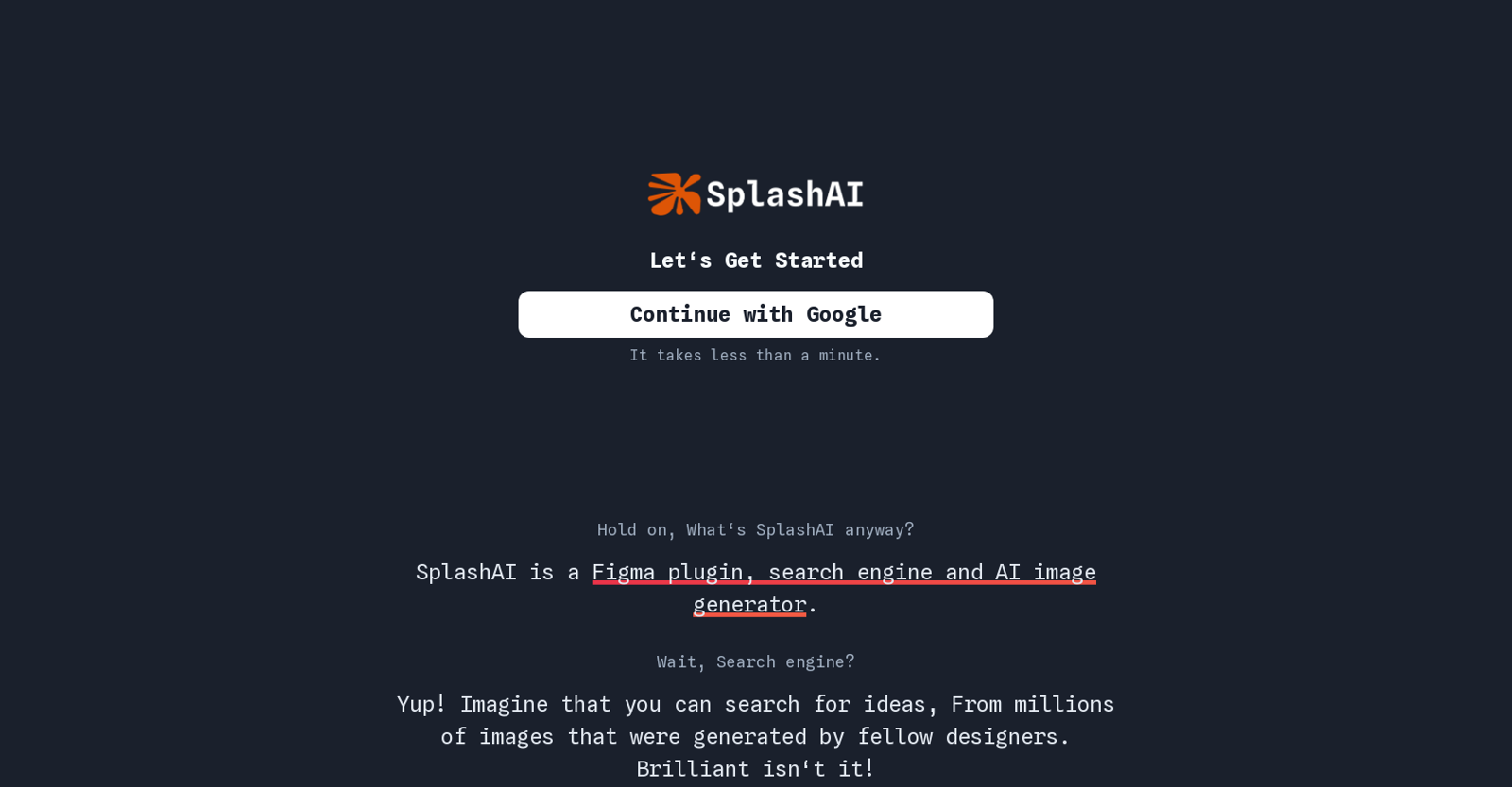 Screenshot of Splash ai