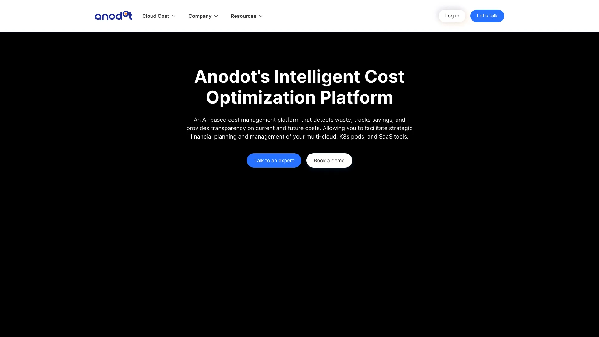 Screenshot of Anodot